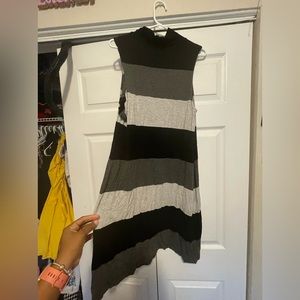 Striped bodycon work dress